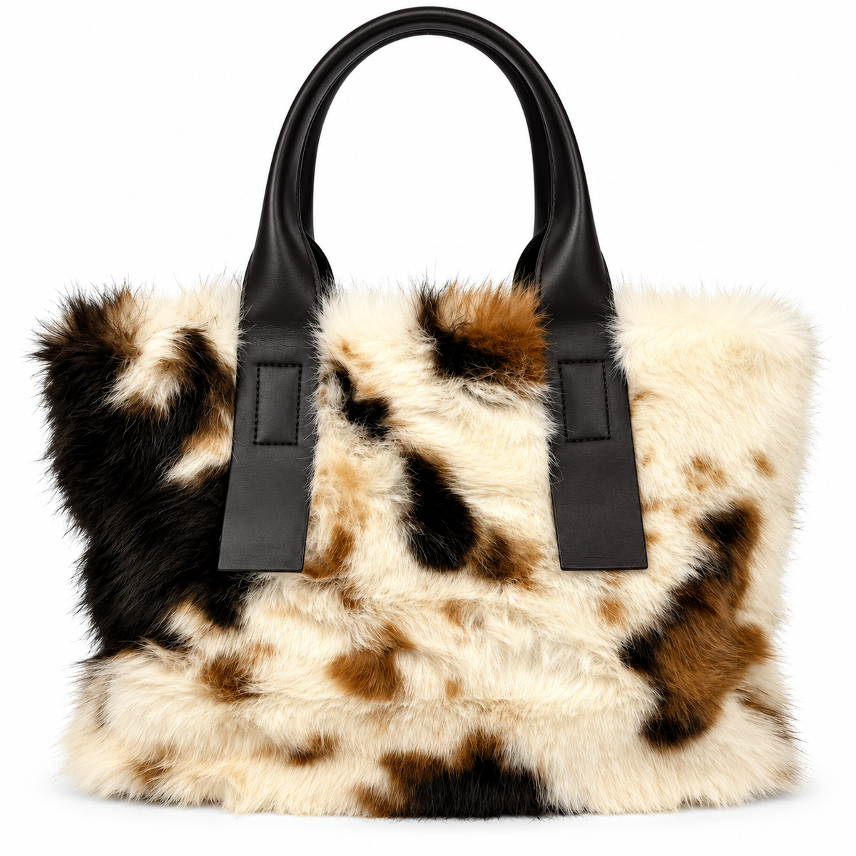 Flauschige Schultertasche im Fell-Look