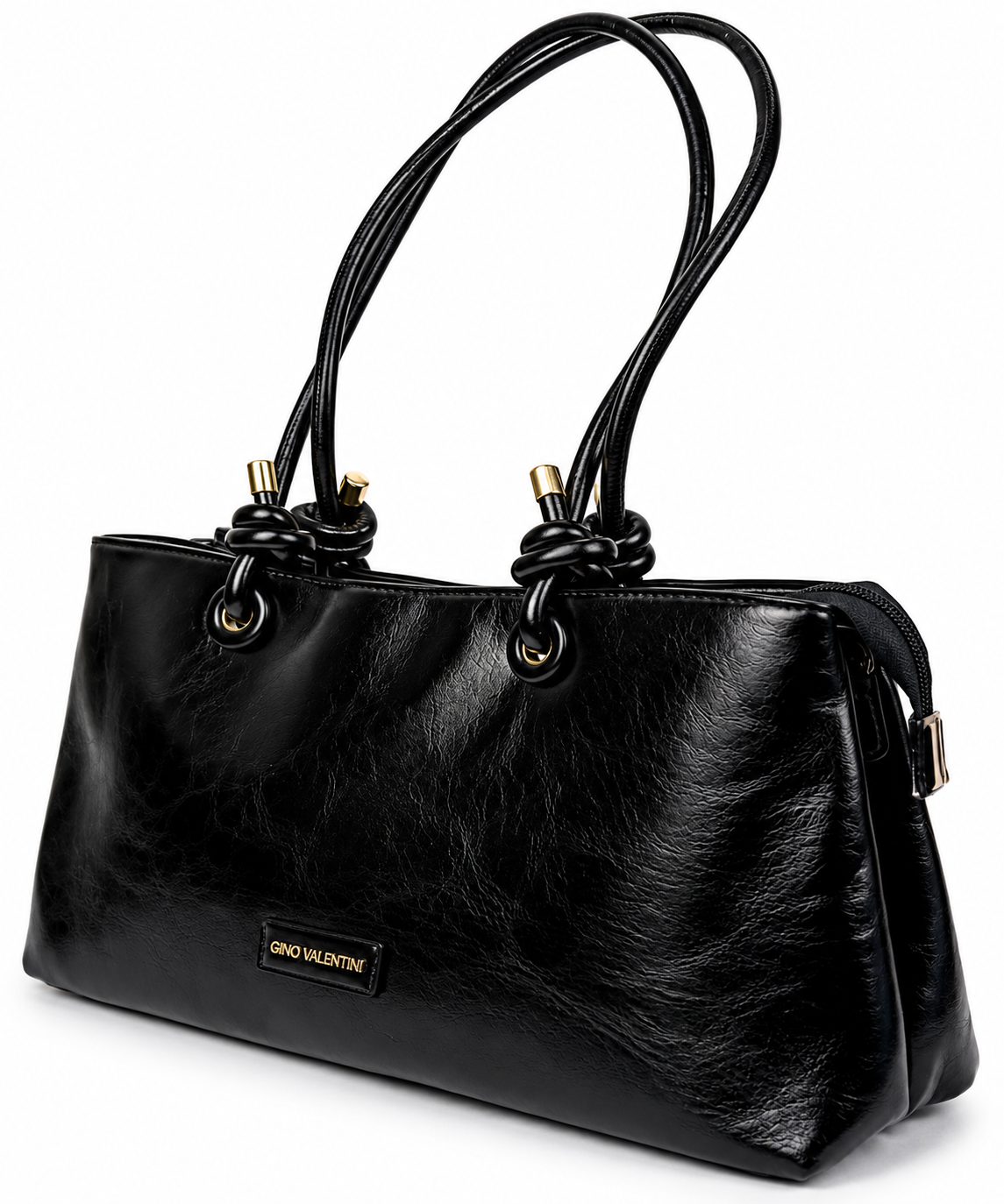 Gino Valentini Elegante Damenhandtasche mit Knotendetails – Schwarz