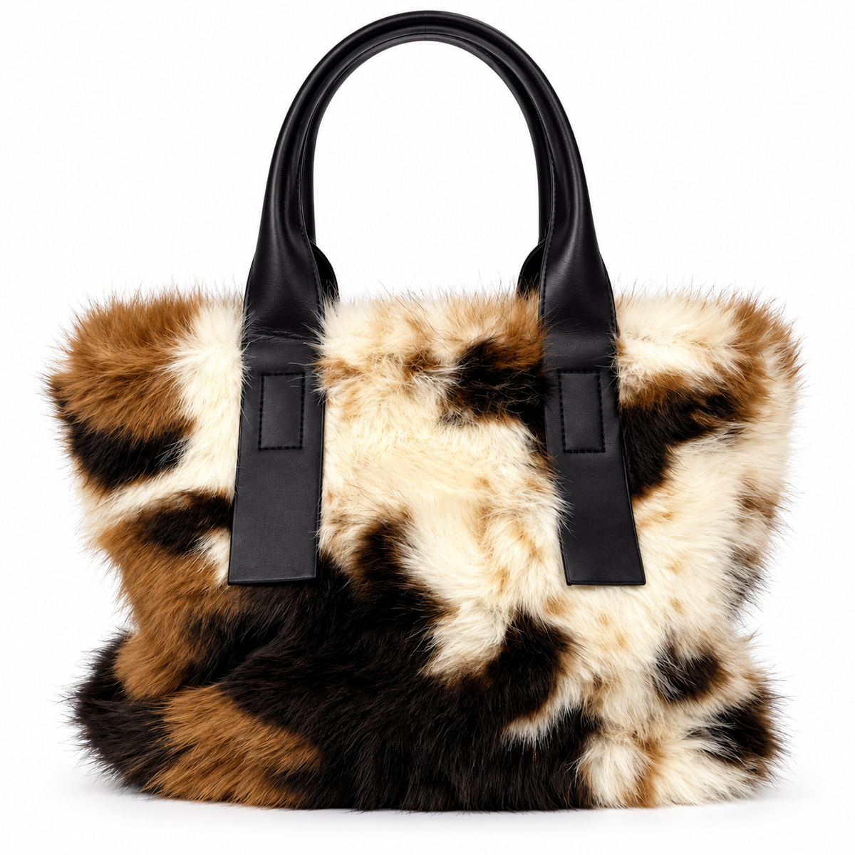 Flauschige Schultertasche im Fell-Look