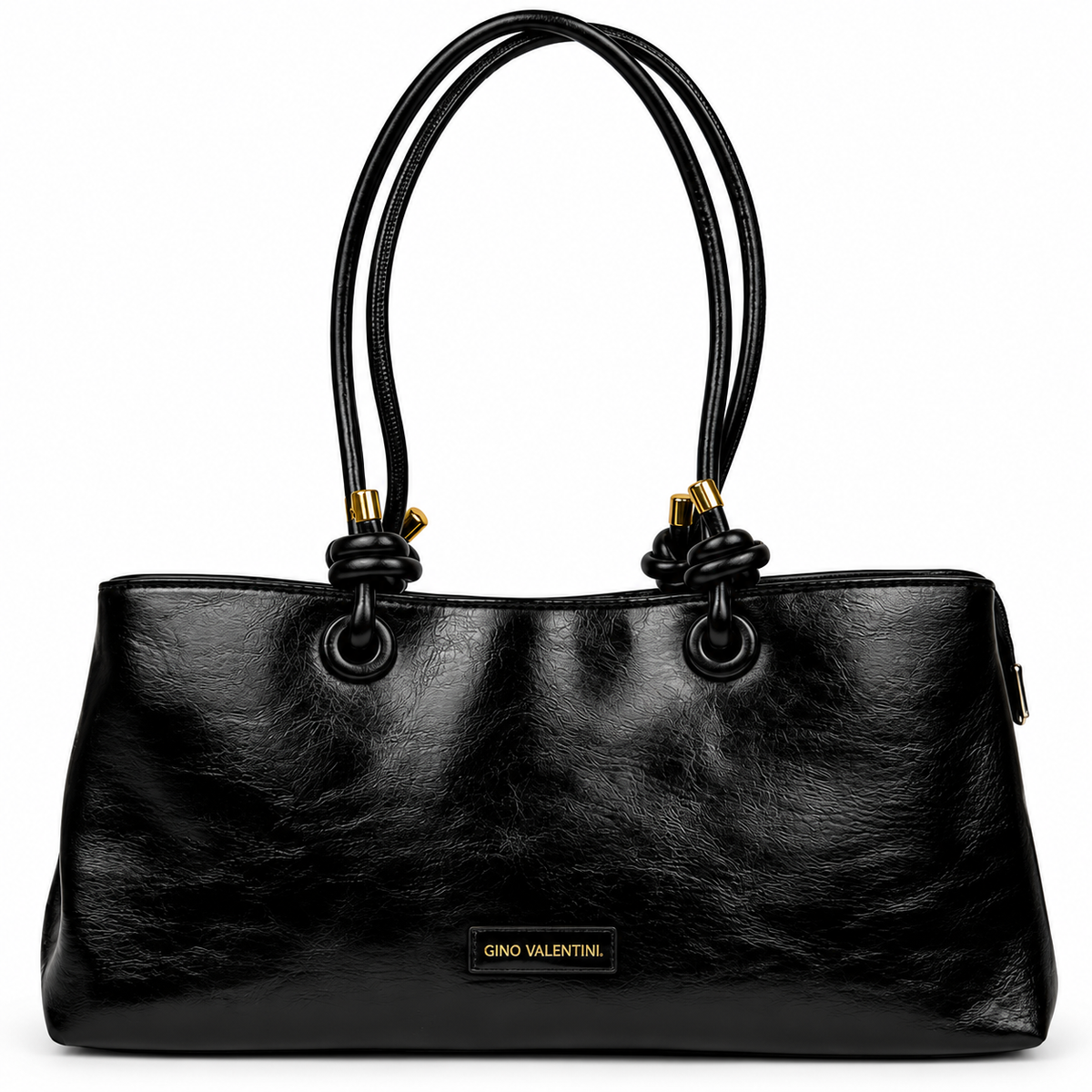 Gino Valentini Elegante Damenhandtasche mit Knotendetails – Schwarz