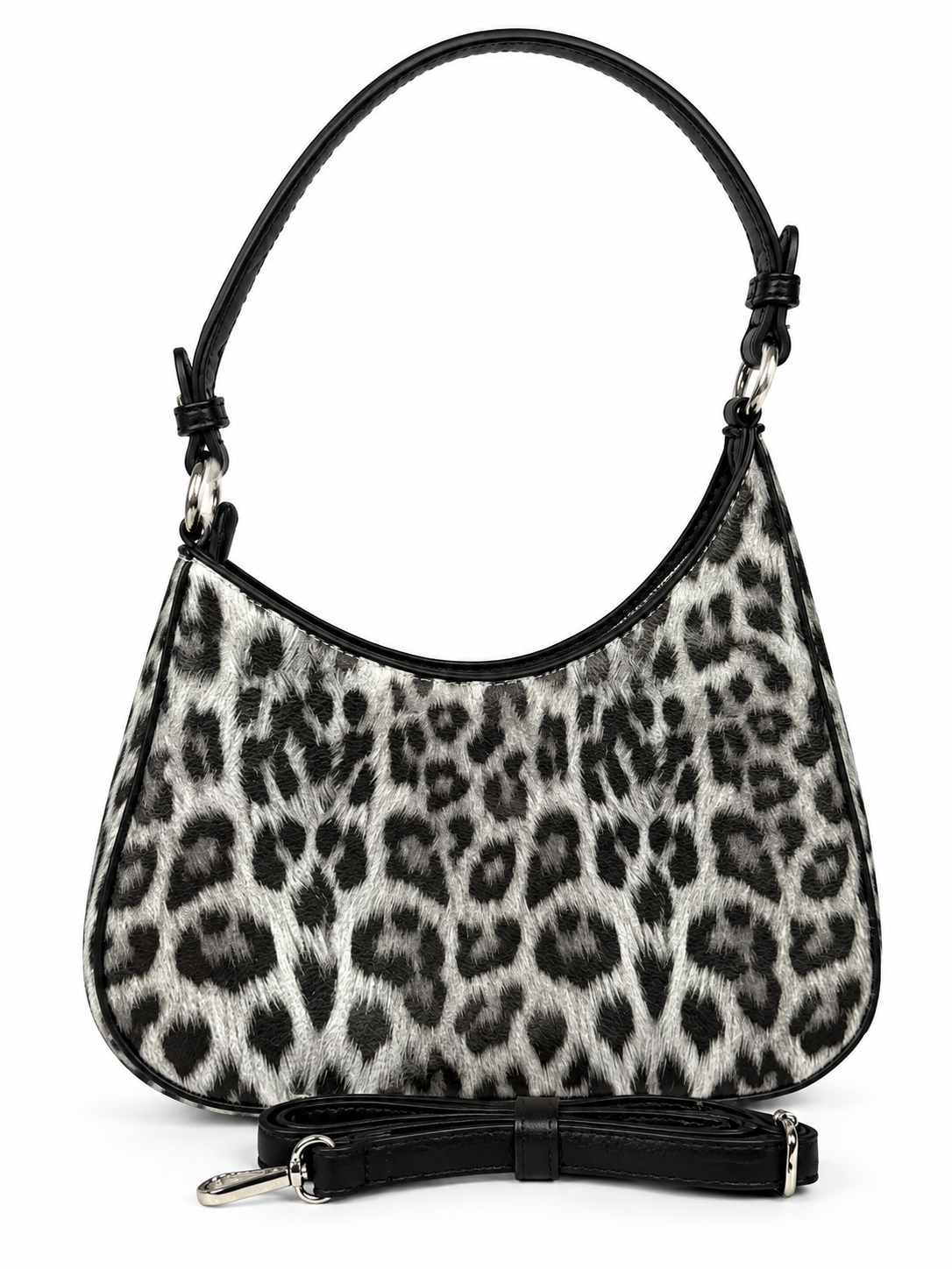 Damen-Schultertasche mit Leo-Muster